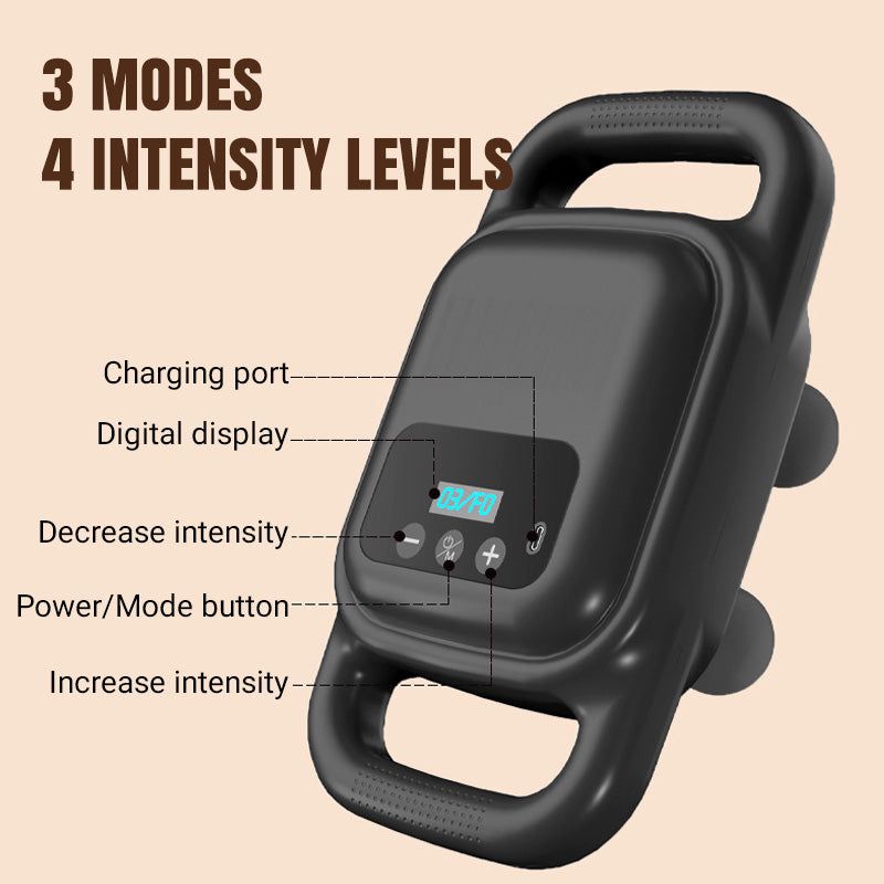 4‑Headed Massager – مدلك بأربعة رؤوس | Instant Muscle Relief